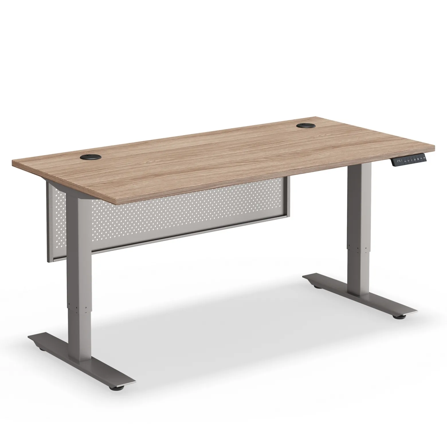 At Work Height Adjustable Standing Desk with Modesty Panel - 60"Wx30"D