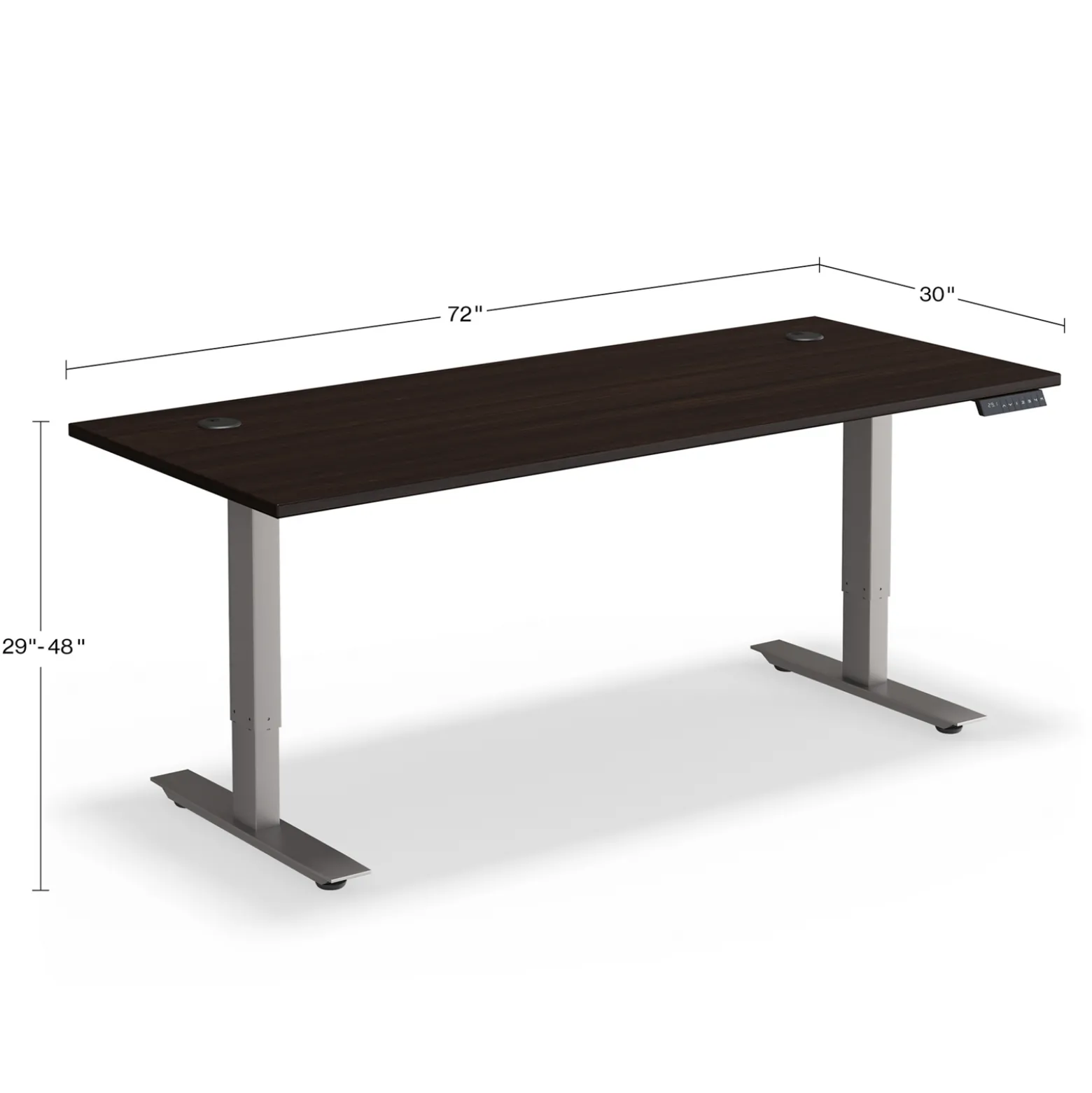 At Work Height Adjustable Standing Desk - 71"Wx30"D