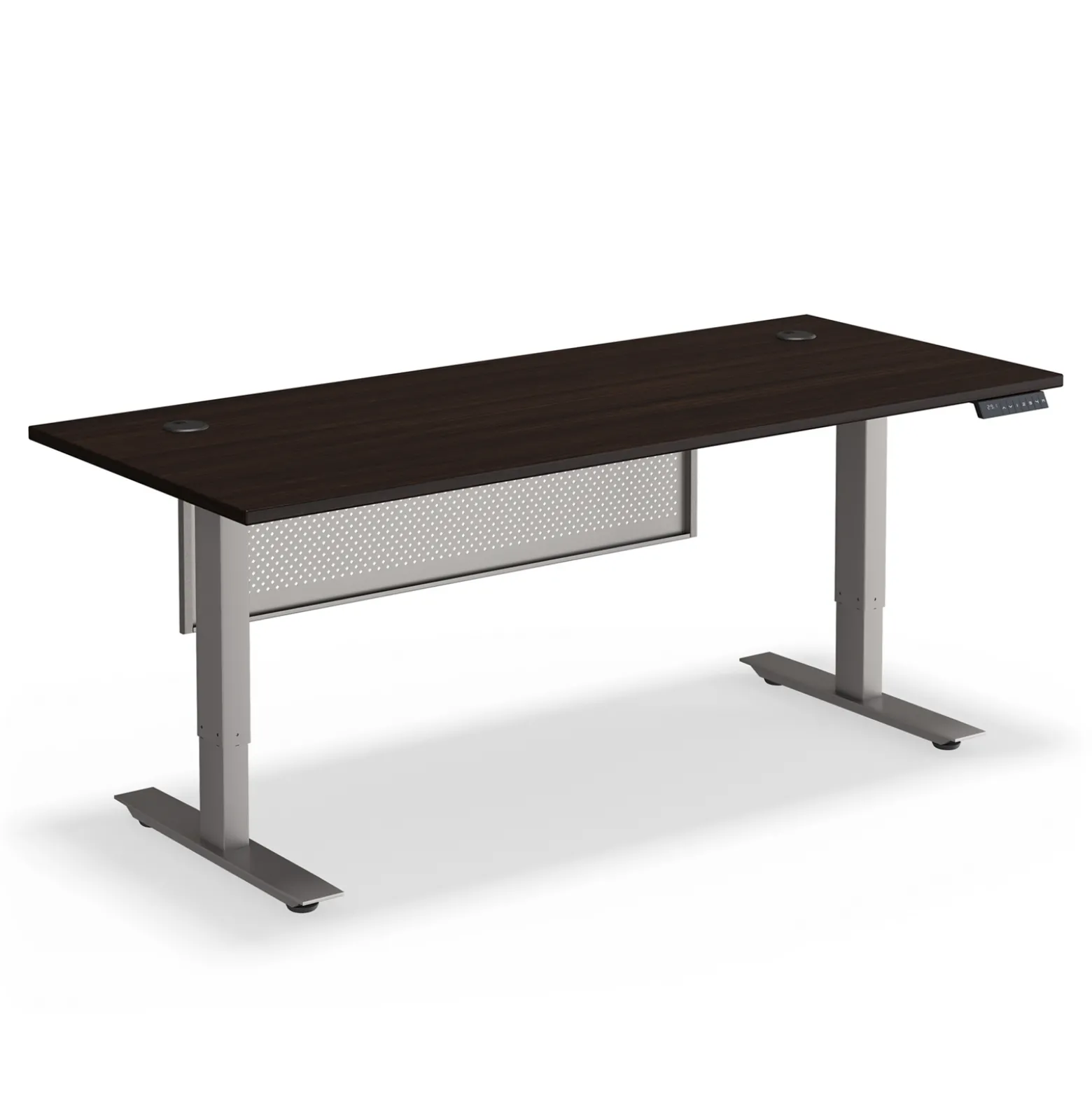 At Work Height Adjustable Standing Desk with Modesty Panel - 71"Wx30"D