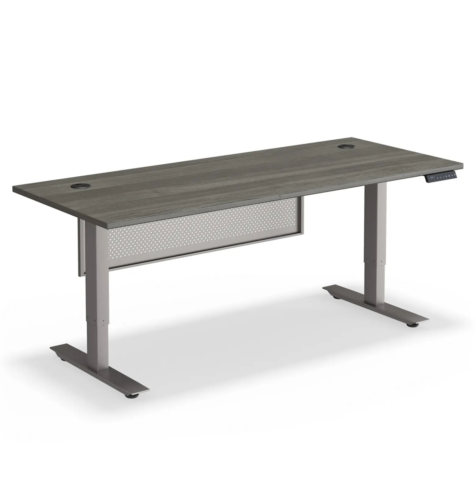At Work Height Adjustable Standing Desk with Modesty Panel - 71"Wx30"D