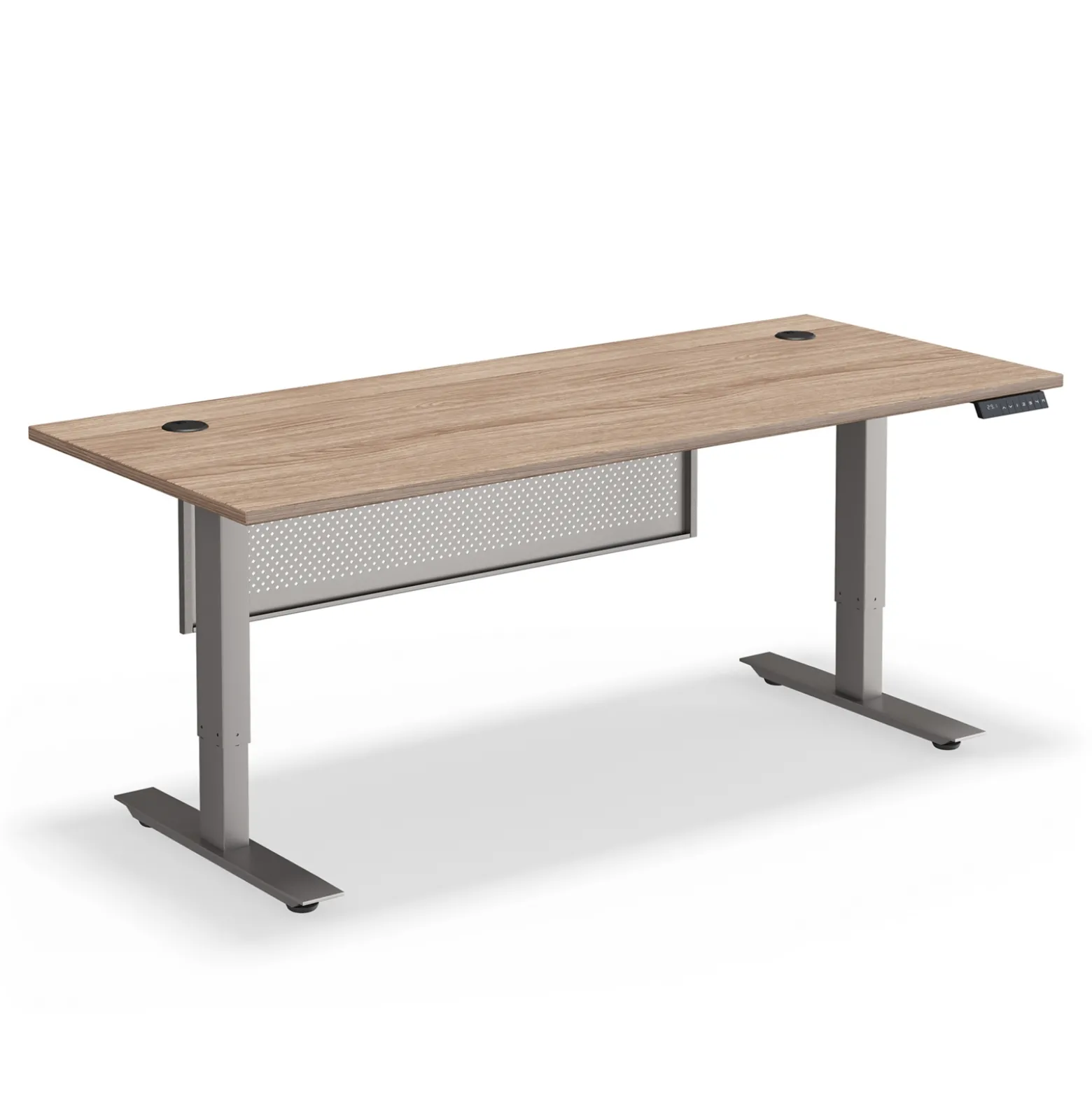 At Work Height Adjustable Standing Desk with Modesty Panel - 71"Wx30"D