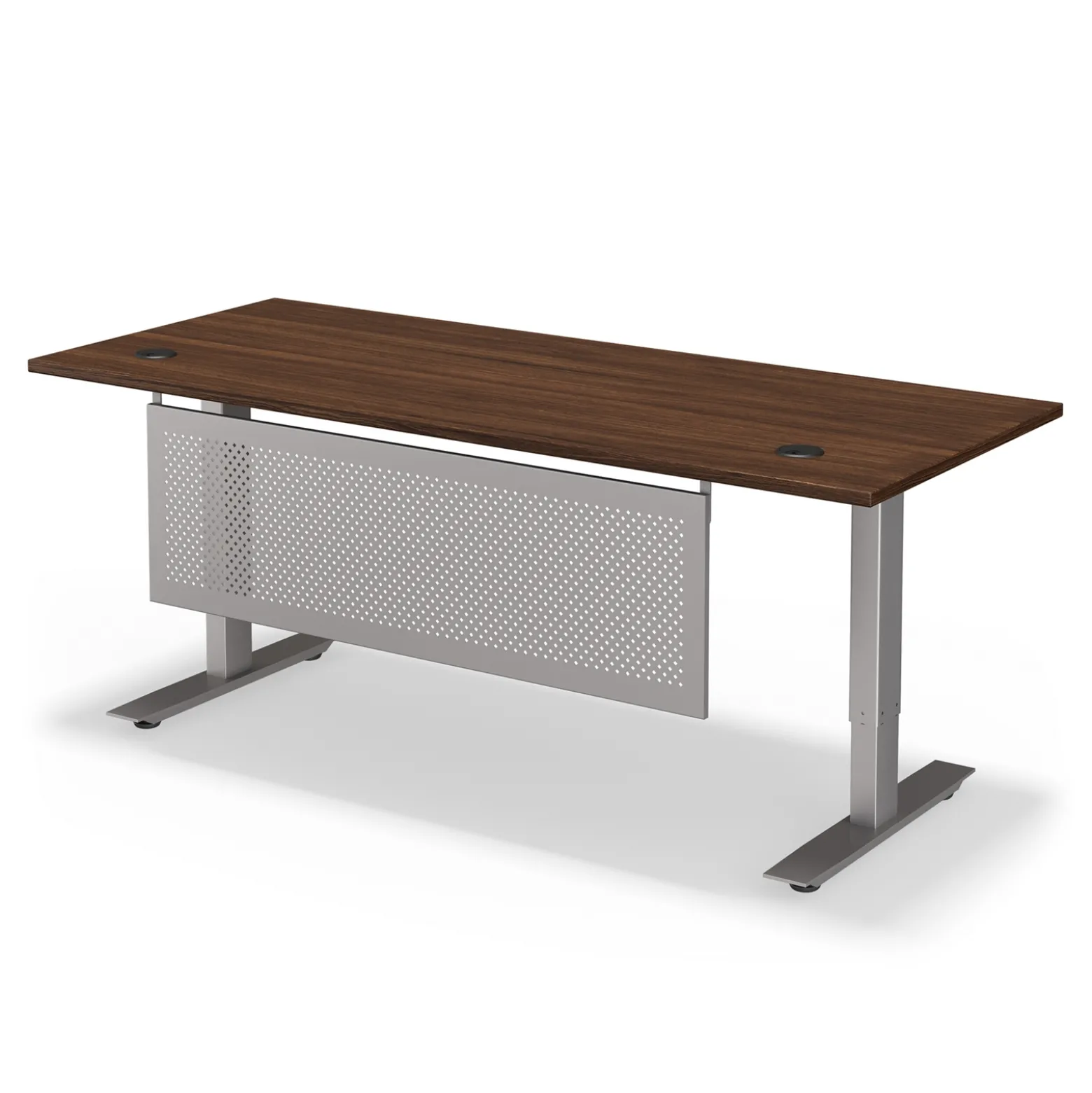At Work Height Adjustable Standing Desk with Modesty Panel - 71"Wx30"D