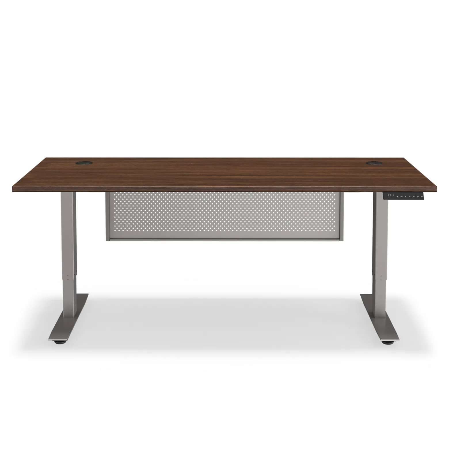 At Work Height Adjustable Standing Desk with Modesty Panel - 71"Wx30"D