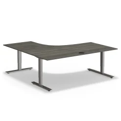 At Work Height Adjustable Right L-Shaped Standing Desk - 60