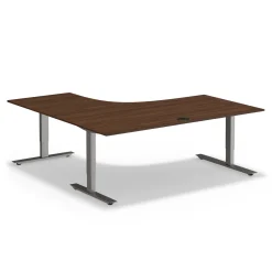 At Work Height Adjustable Right L-Shaped Standing Desk - 60