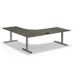 At Work Height Adjustable Right L-Shaped Standing Desk - 71"Wx71"D