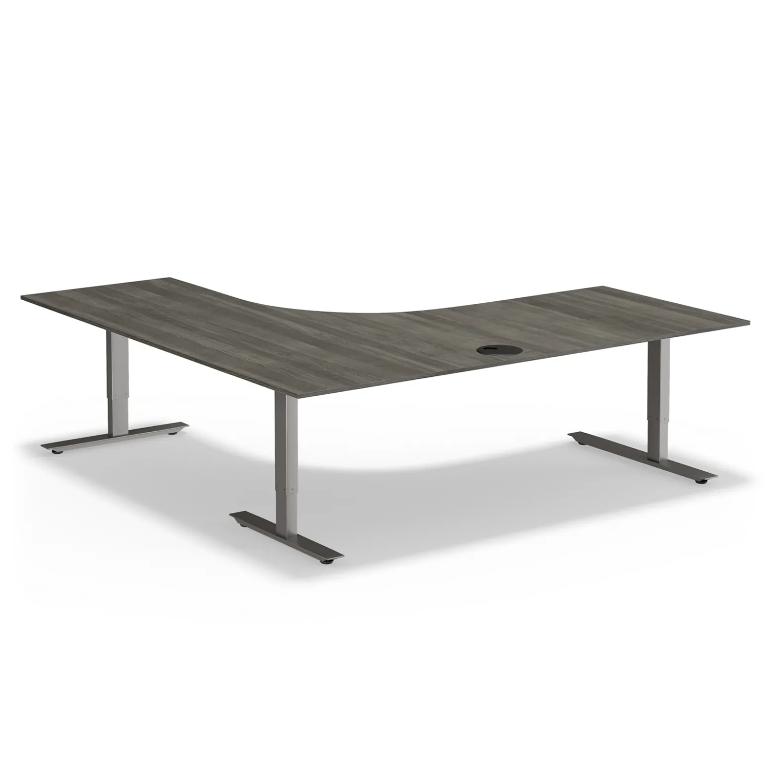 At Work Height Adjustable Right L-Shaped Standing Desk - 71"Wx71"D