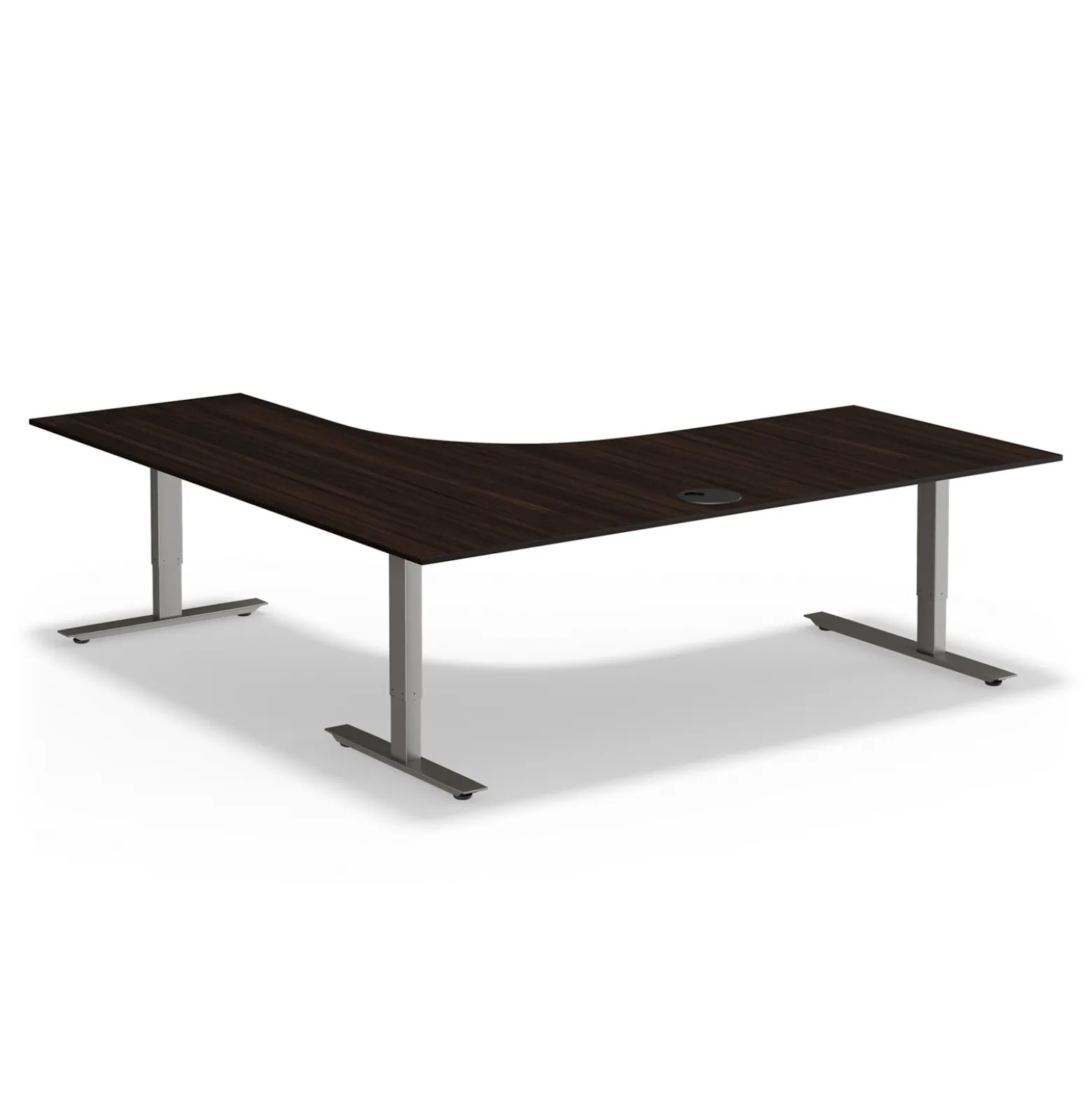 At Work Height Adjustable Right L-Shaped Standing Desk - 71"Wx71"D