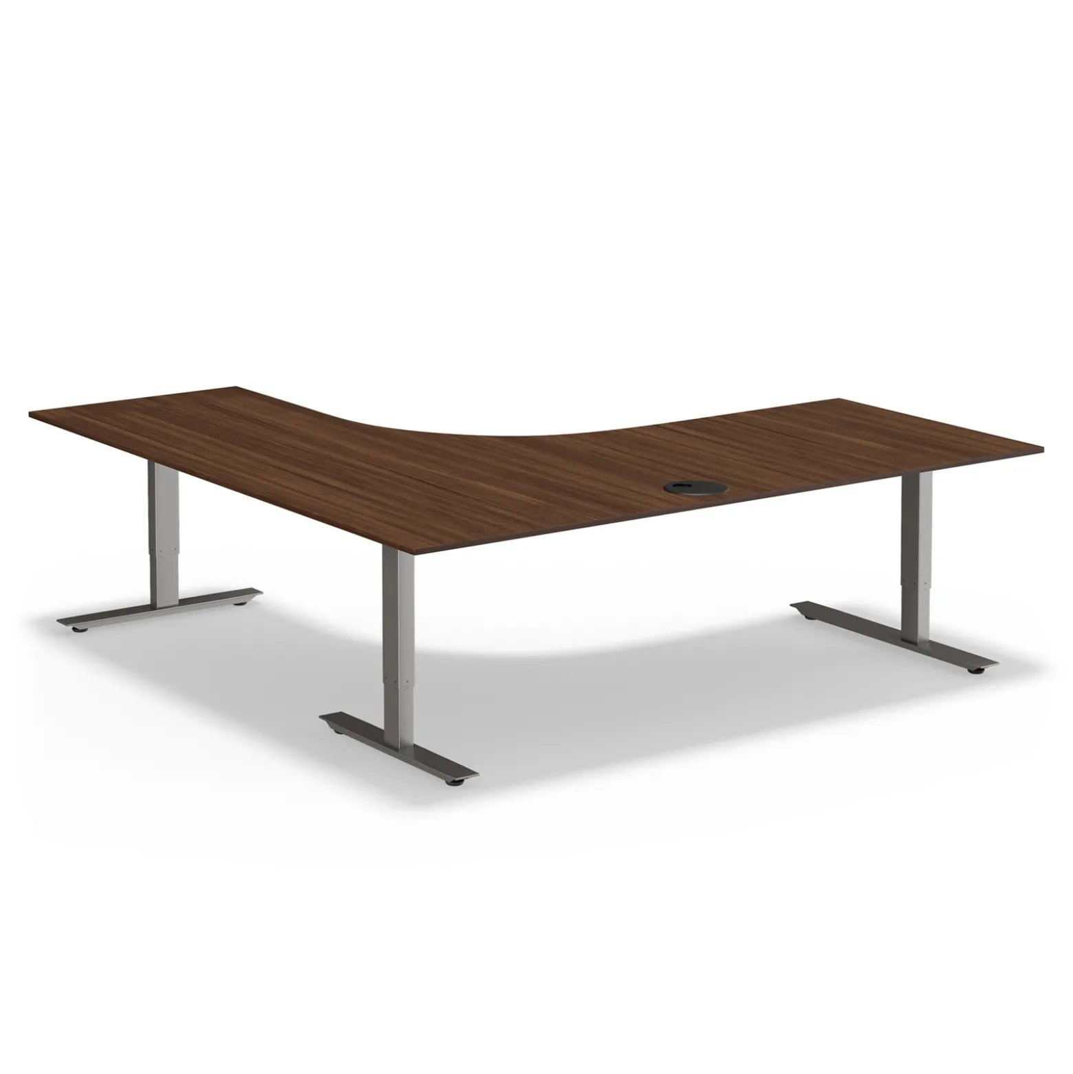 At Work Height Adjustable Right L-Shaped Standing Desk - 71"Wx71"D