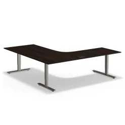 At Work Height Adjustable Left L-Shaped Standing Desk - 71"Wx71"D