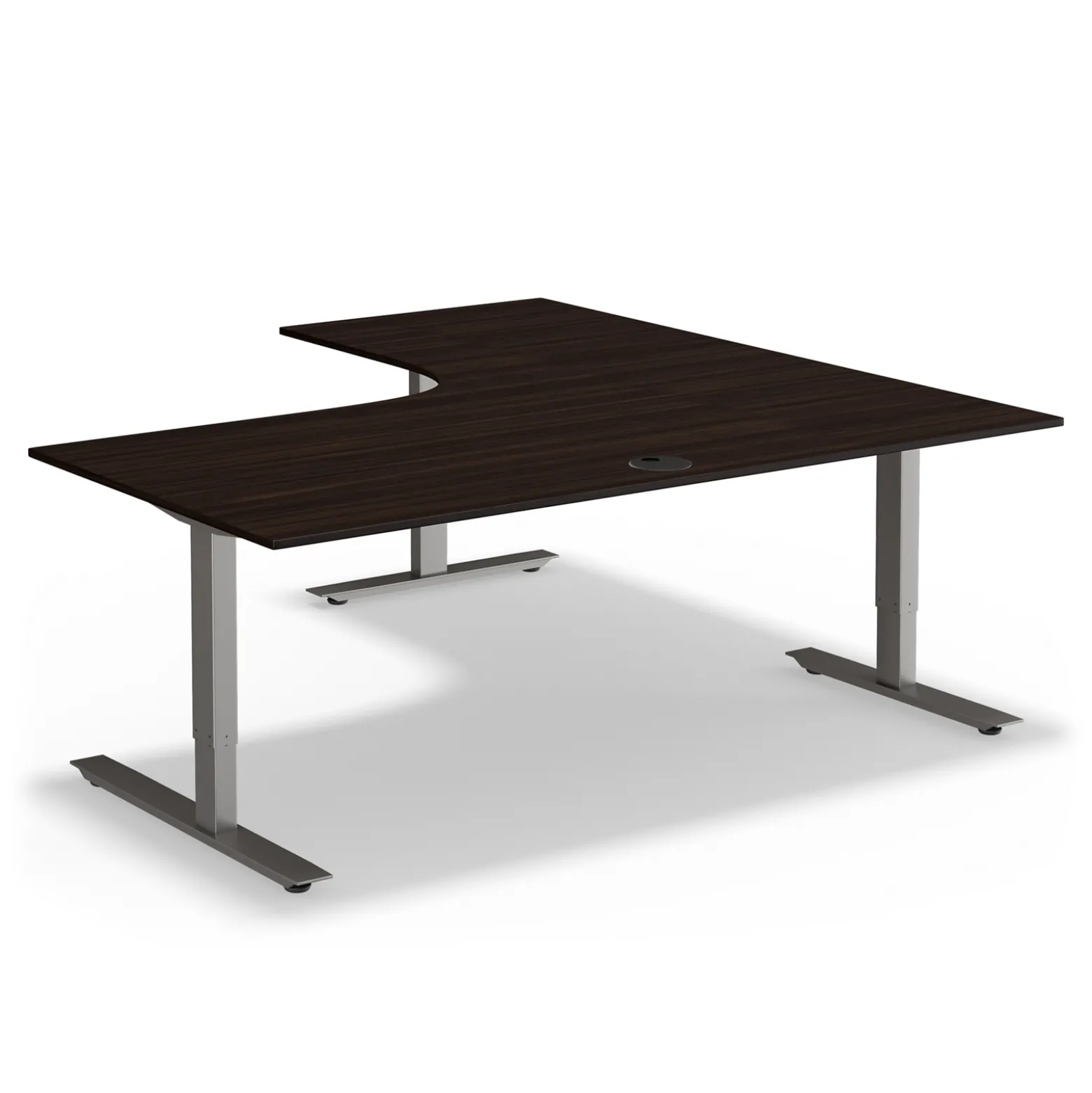 At Work Height Adjustable Left L-Shaped Standing Desk - 60"Wx60"D