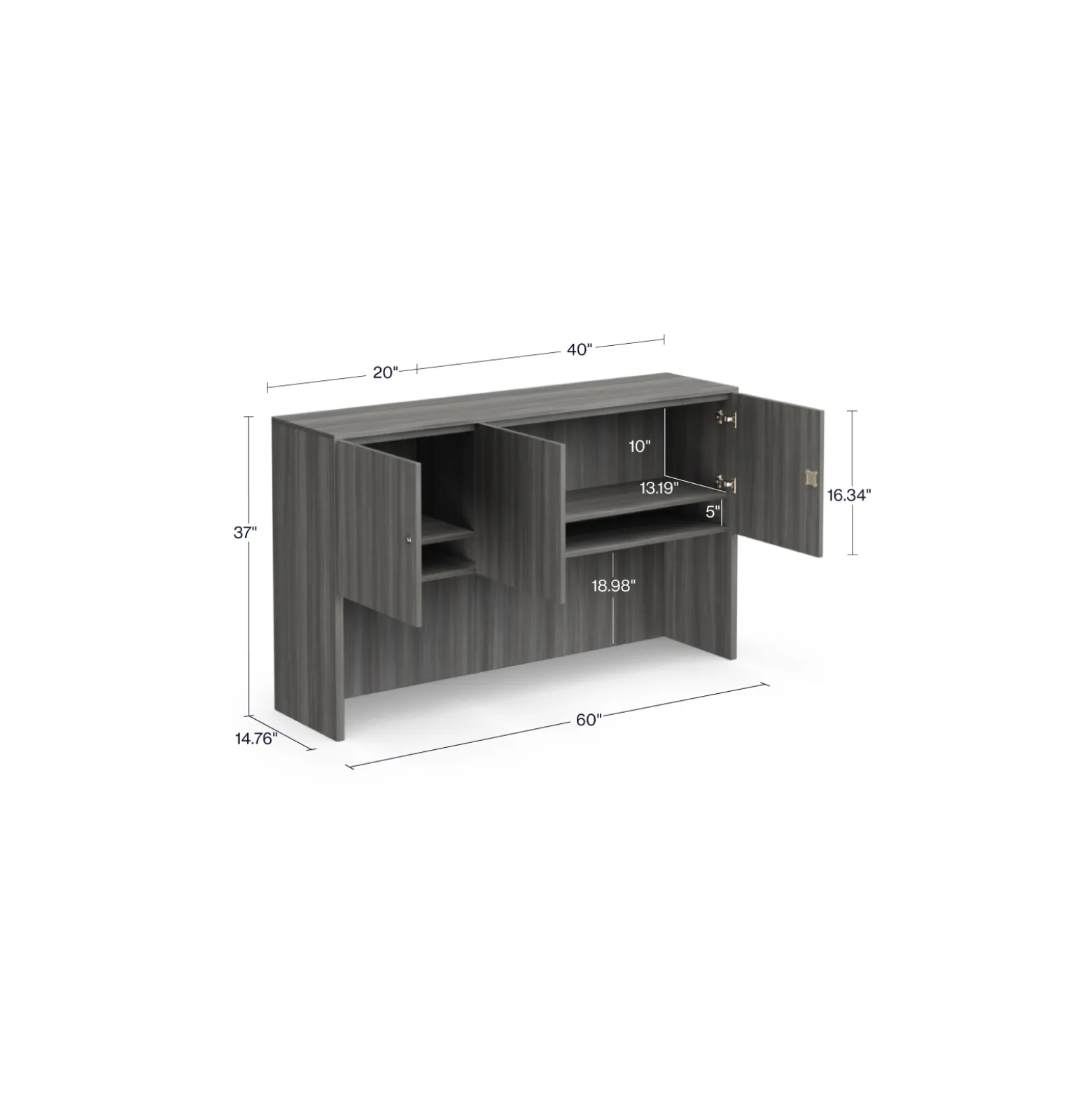 At Work Hutch - 60"W x 15"D