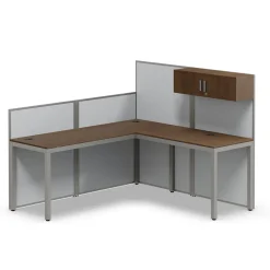 At Work L-Shaped Cubicle Workstation - 72"W x 24"D