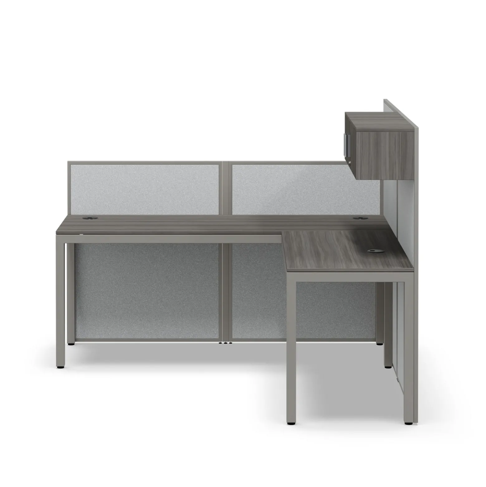 At Work L-Shaped Cubicle Workstation - 72"W x 24"D