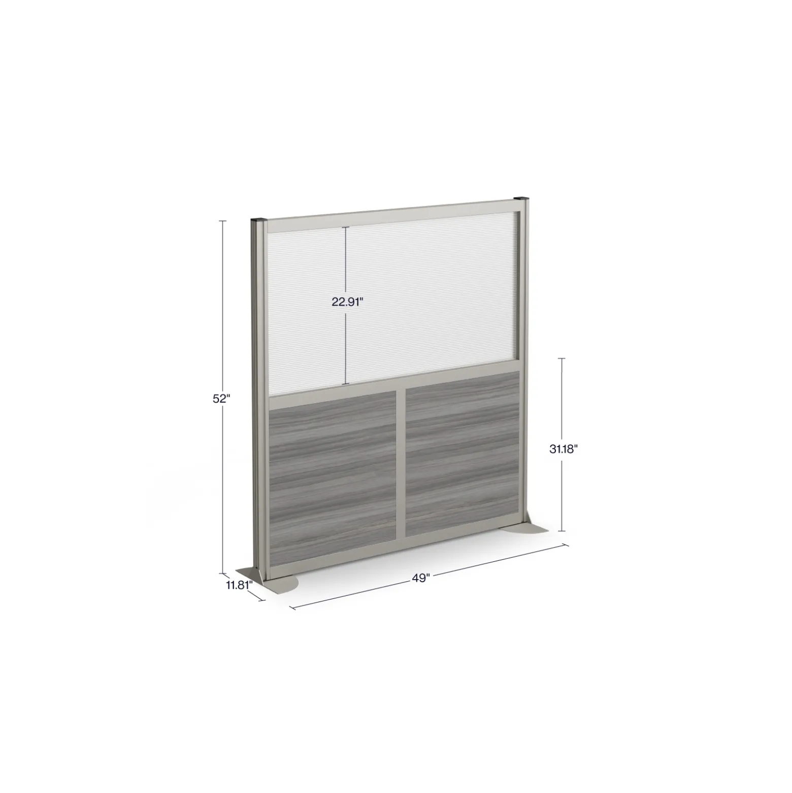 At Work Mobile Room Divider - 49"W x 52"H