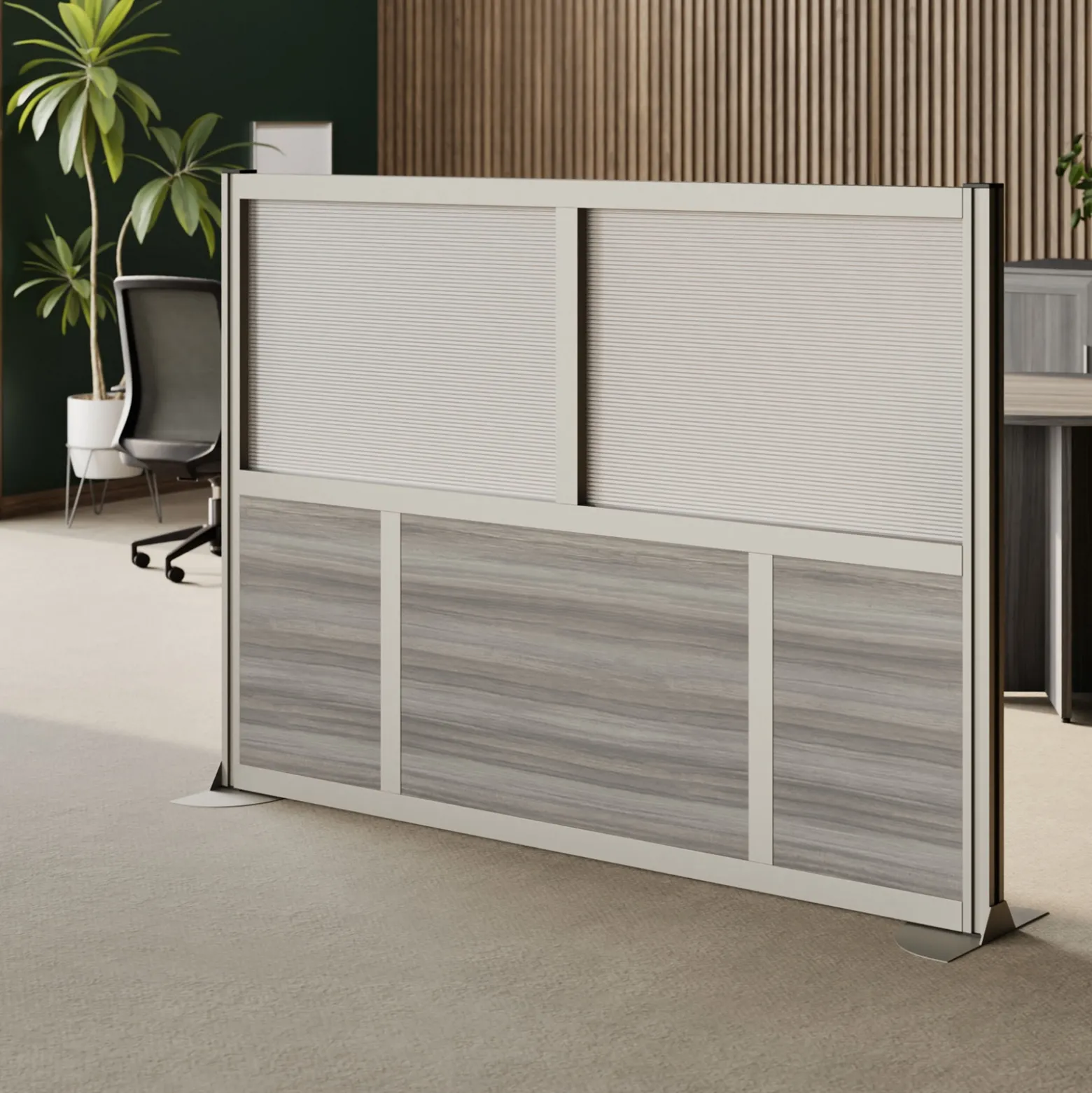 At Work Mobile Room Divider- 73"W x 52"H