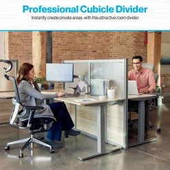 At Work Mobile Room Divider - 72"W x 76"H