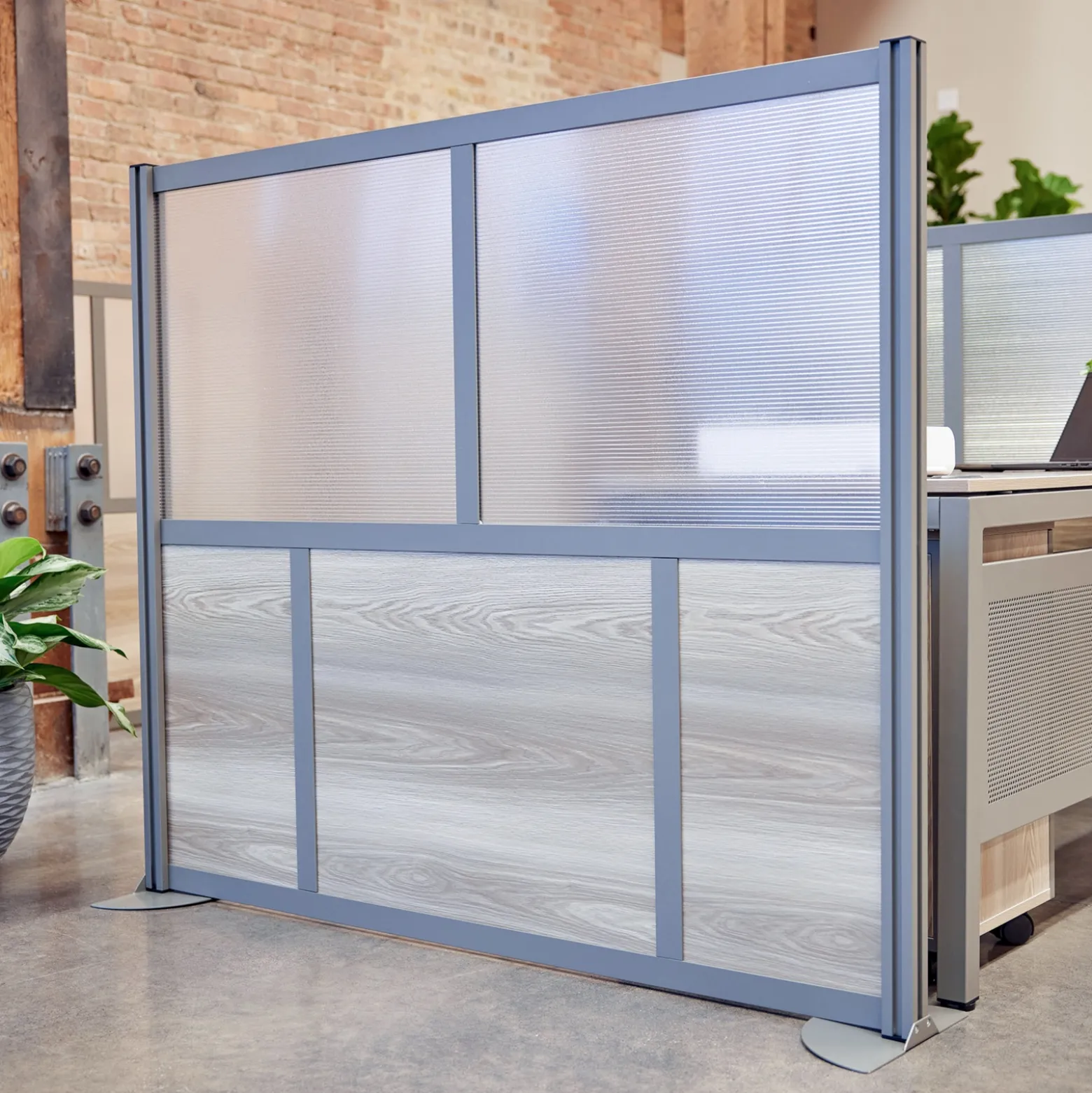 At Work Mobile Room Divider - 60"W x 52"H