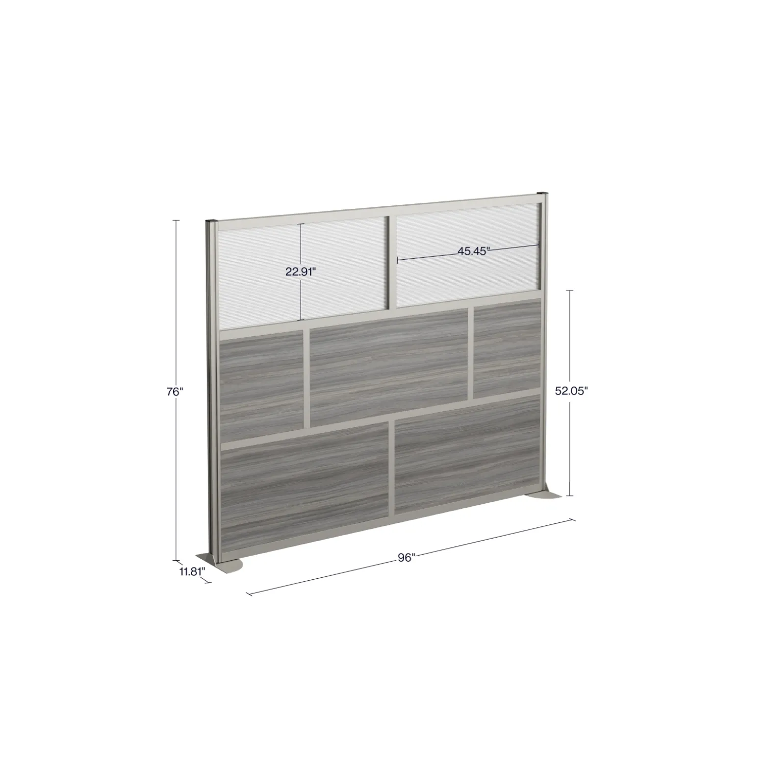 At Work Mobile Room Divider - 96"W x 76"H