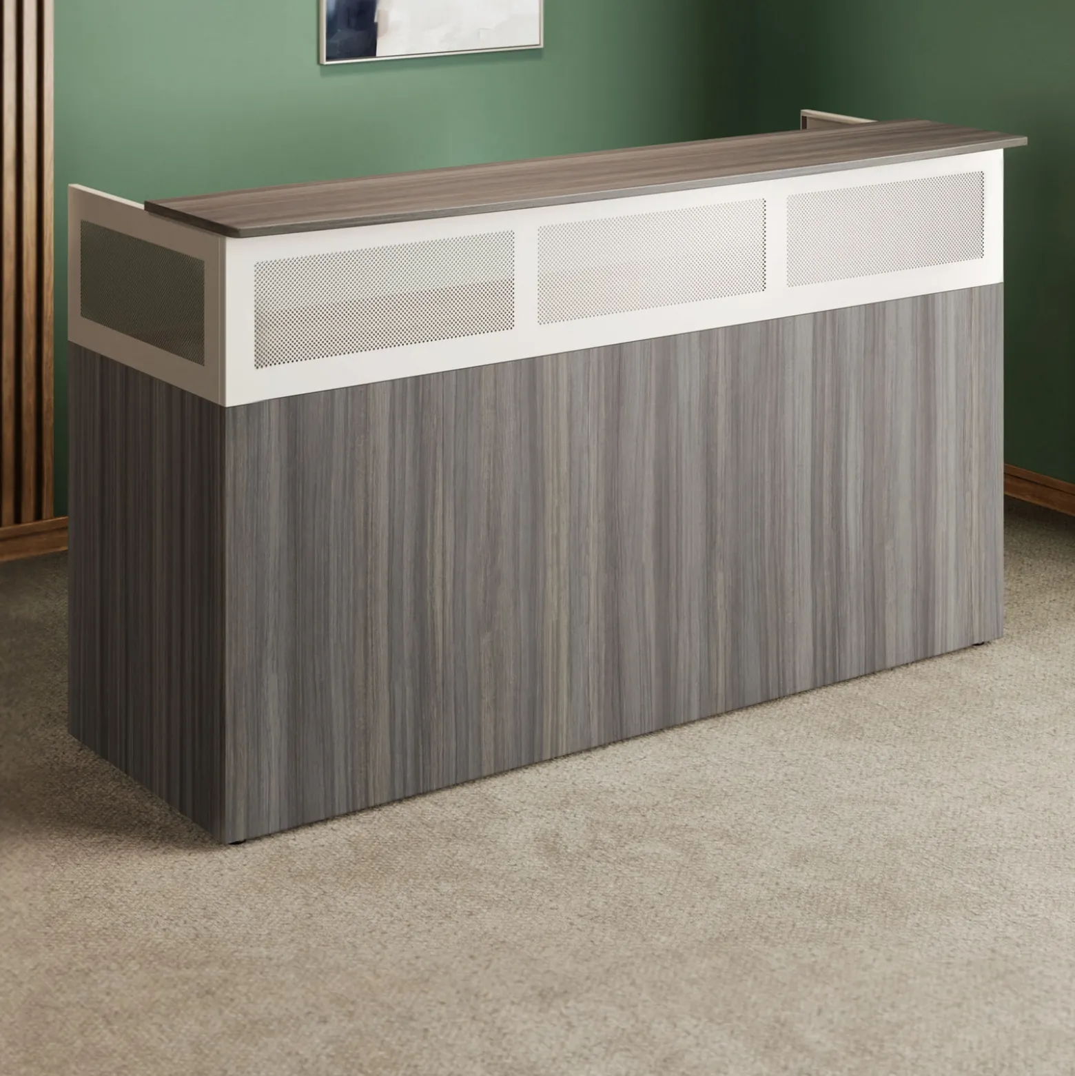 At Work Reception Desk 74"W x 29"D
