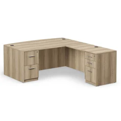 At Work Reversible Bowfront L-Shaped Desk - 71