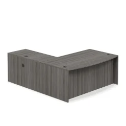 At Work Reversible Bowfront L-Shaped Desk - 71