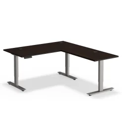 At Work Reversible Height Adjustable L-Shaped Standing Desk - 60"Wx72"D