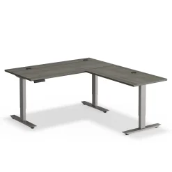 At Work Reversible Height Adjustable L-Shaped Standing Desk - 60