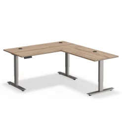 At Work Reversible Height Adjustable L-Shaped Standing Desk - 60