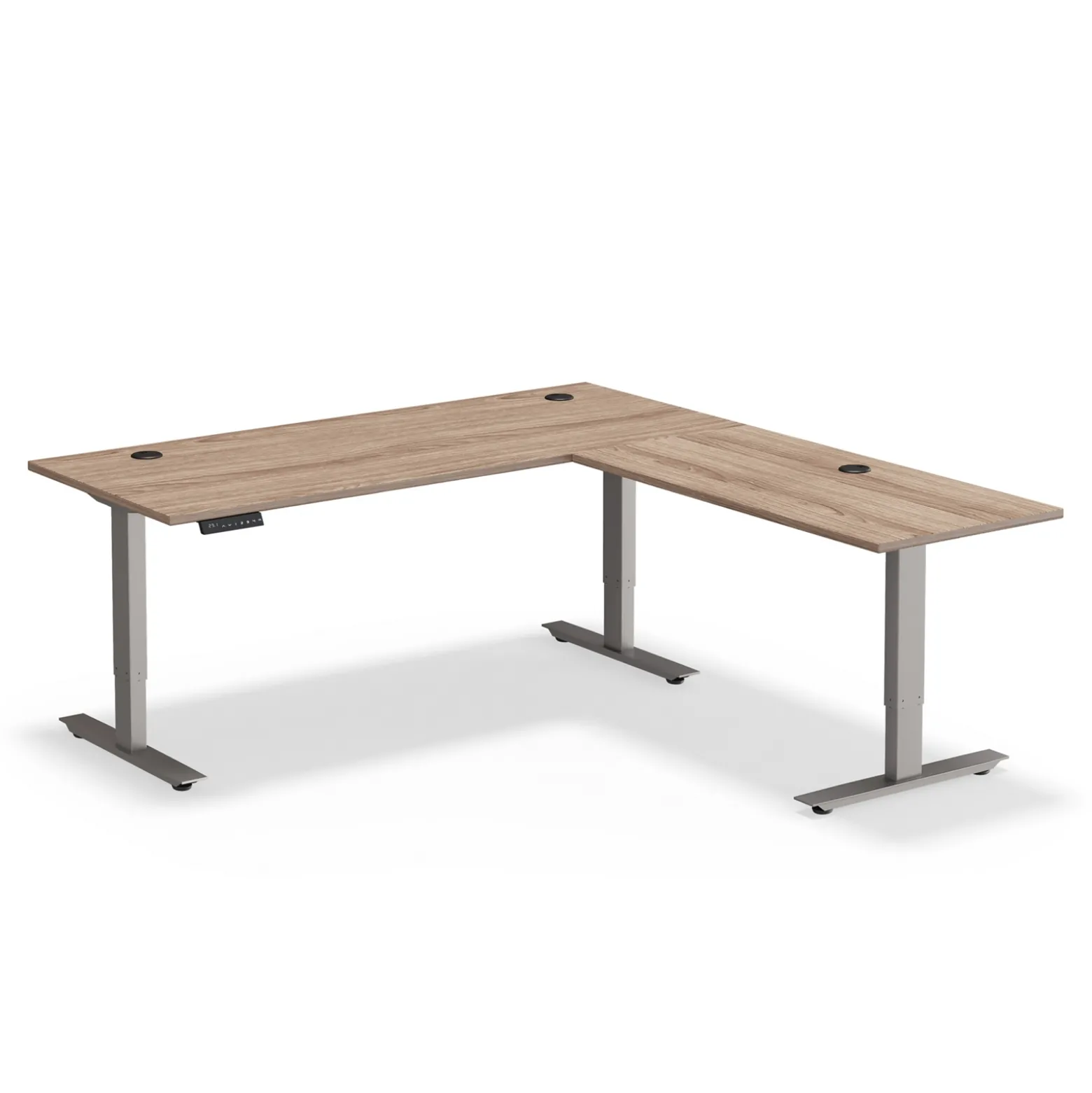 At Work Reversible Height Adjustable L-Shaped Standing Desk - 72"W x 72"D