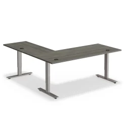 At Work Reversible Height Adjustable L-Shaped Standing Desk - 72