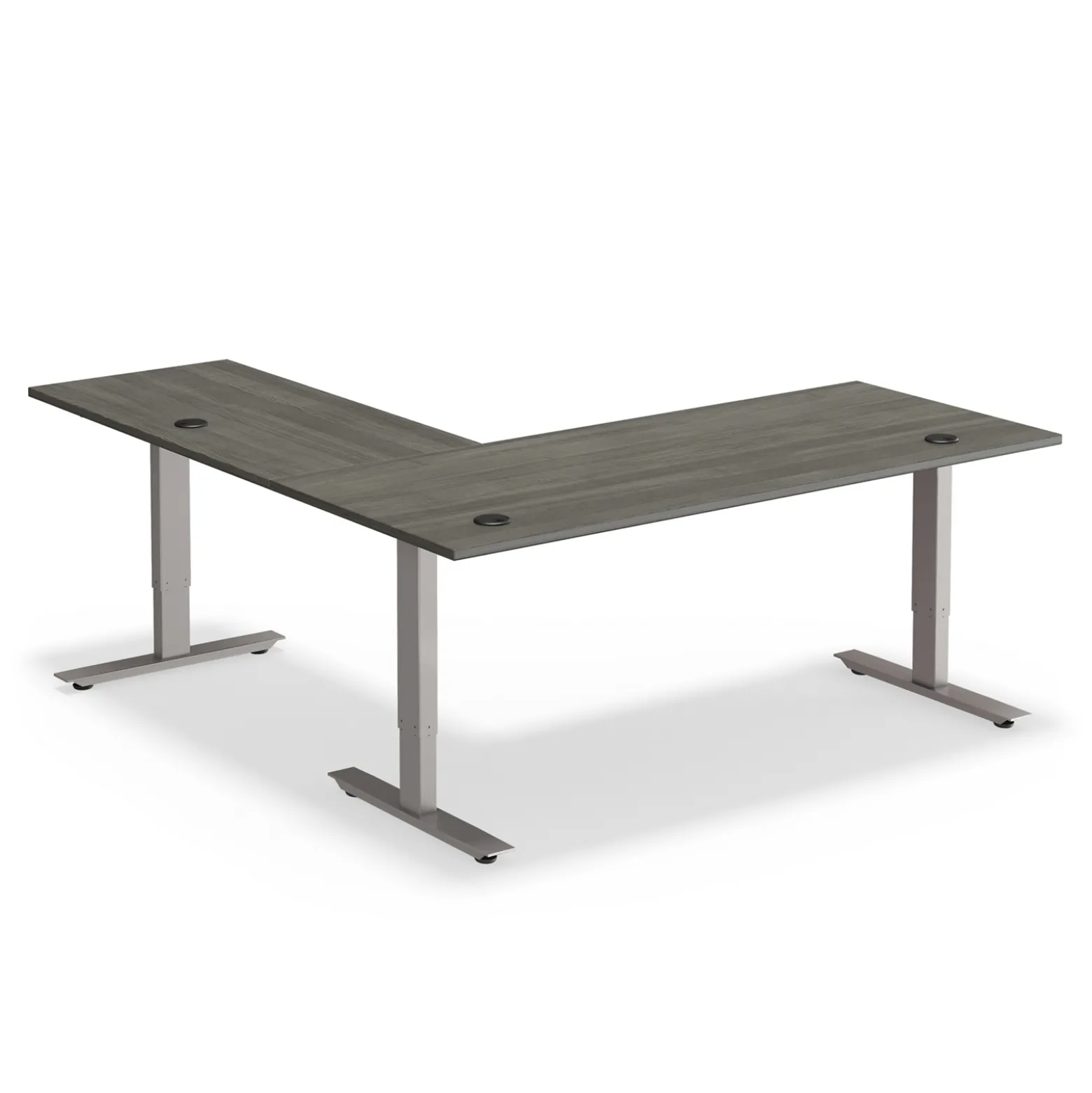 At Work Reversible Height Adjustable L-Shaped Standing Desk - 72"W x 72"D