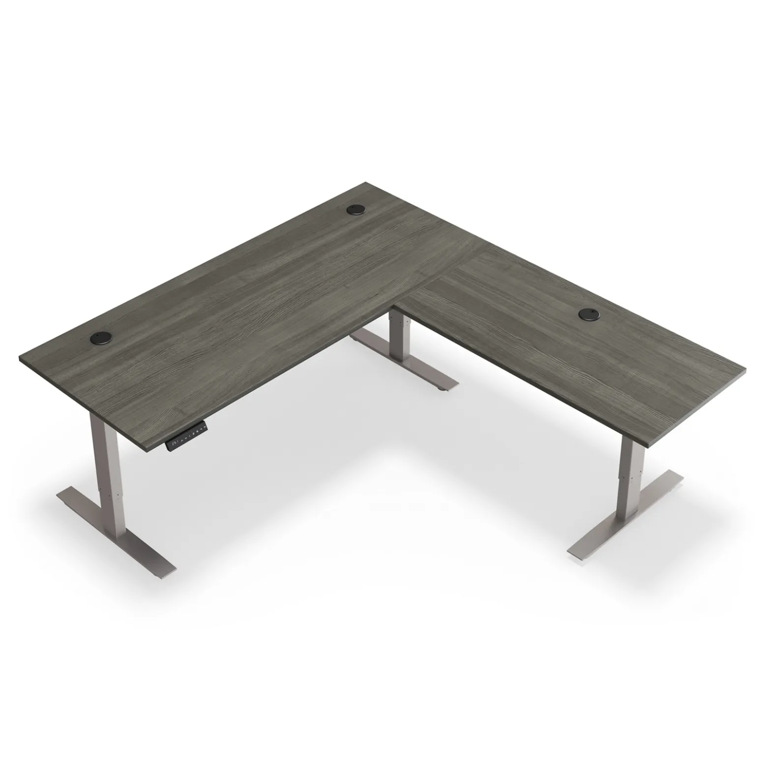 At Work Reversible Height Adjustable L-Shaped Standing Desk - 72"W x 72"D
