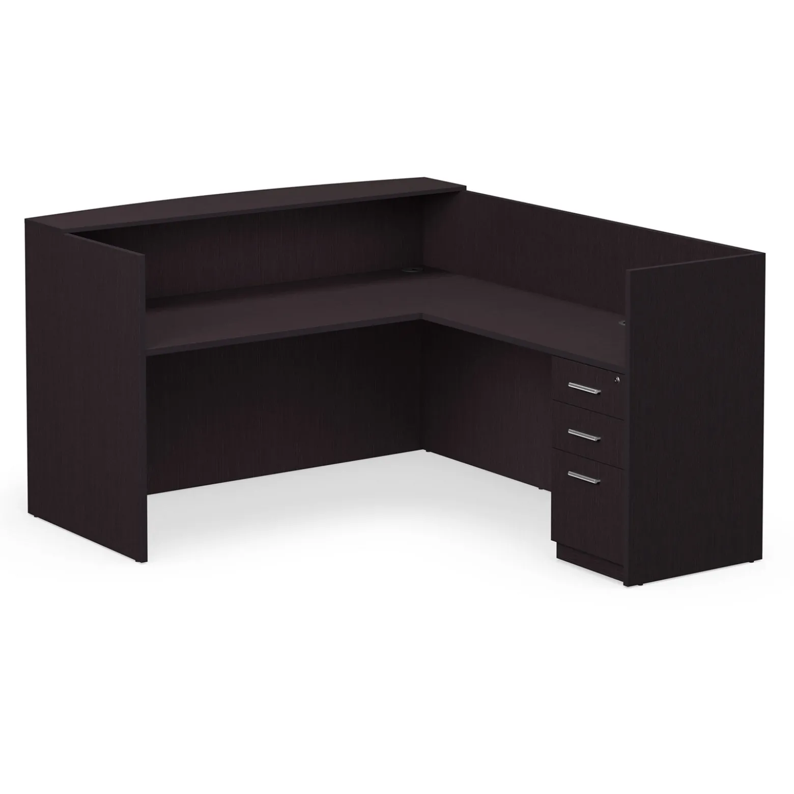 At Work Reversible L-Shaped Reception Desk - 71"W x 30"D