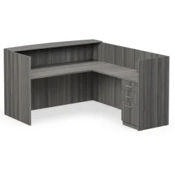 At Work Reversible L-Shaped Reception Desk - 71
