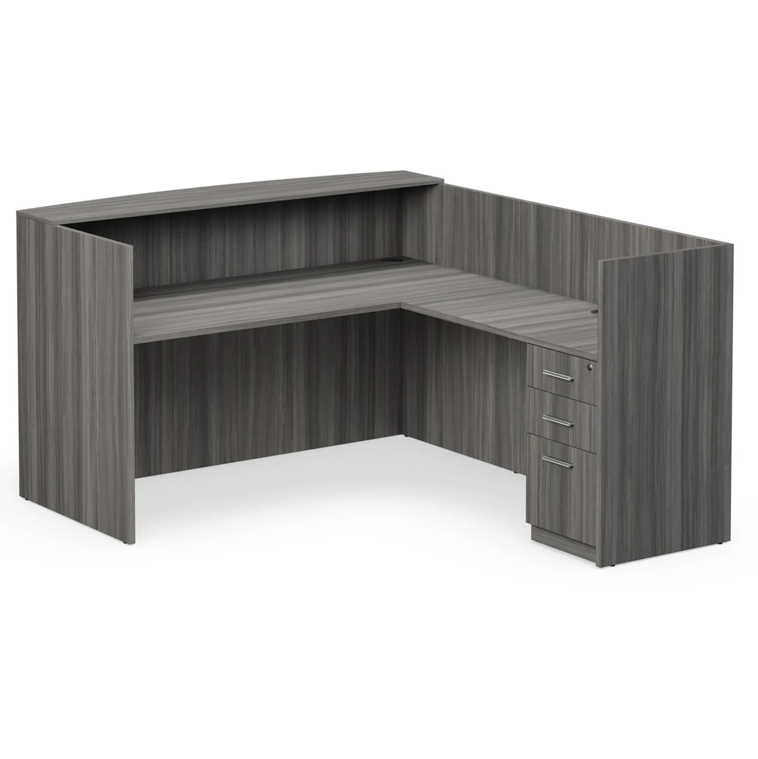 At Work Reversible L-Shaped Reception Desk - 71"W x 30"D