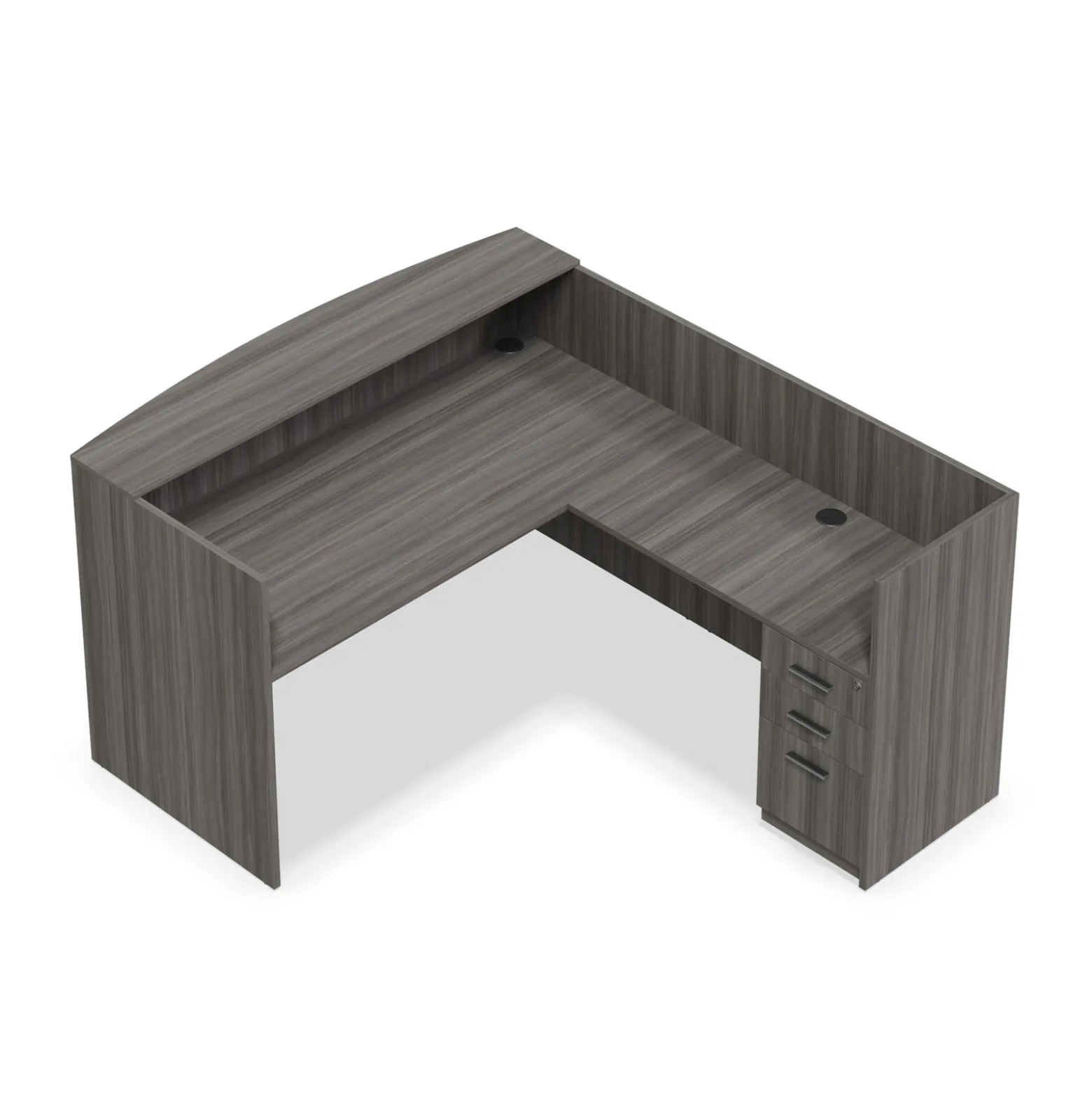 At Work Reversible L-Shaped Reception Desk - 71"W x 30"D
