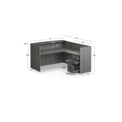 At Work Reversible L-Shaped Reception Desk - 71