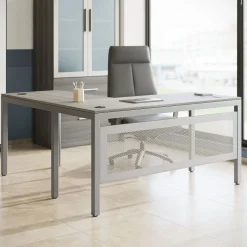 At Work Reversible L-Shaped Desk with Modesty Panel - 60