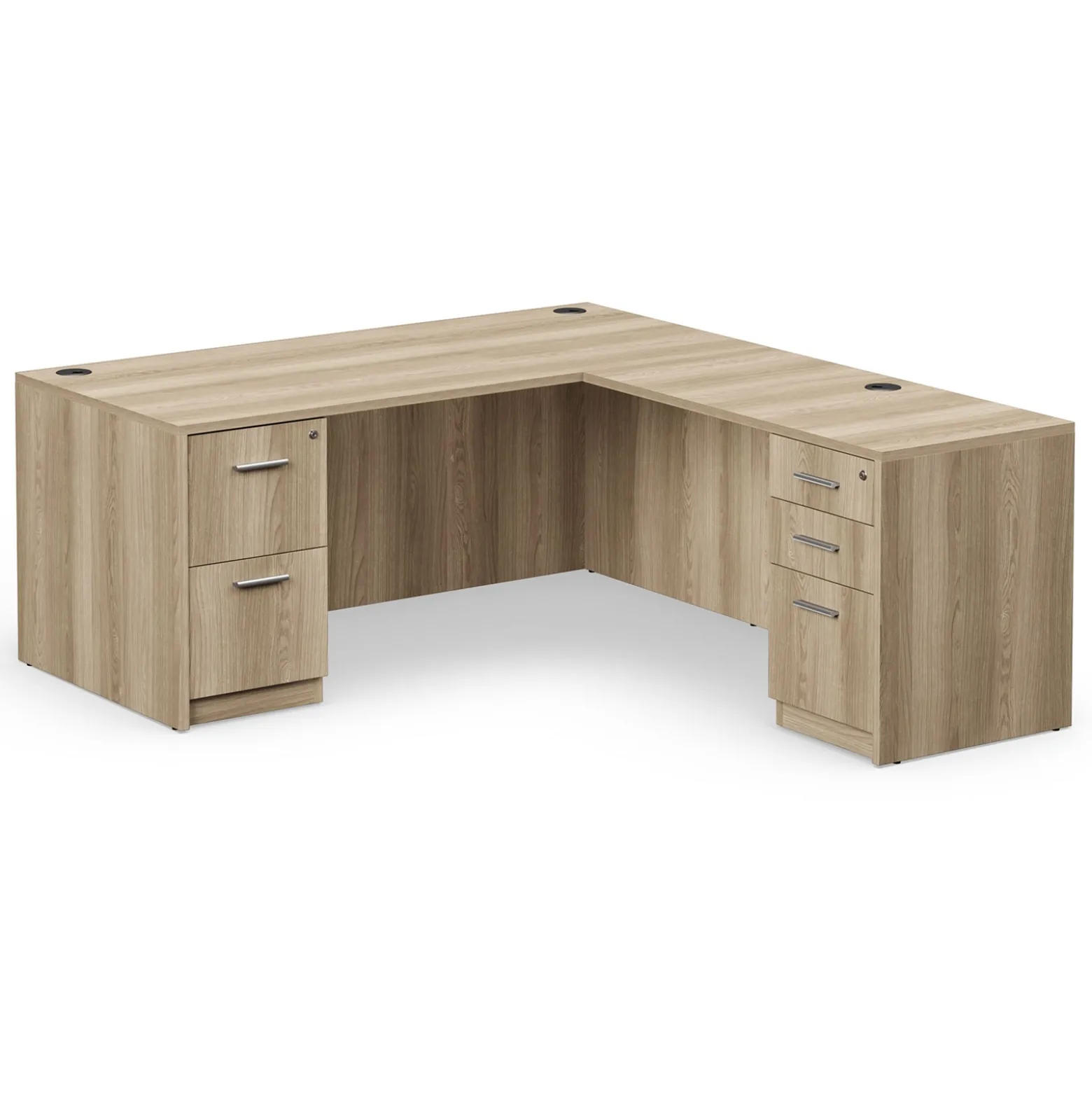 At Work Reversible L-Shaped Desk - 66"W x 78"D