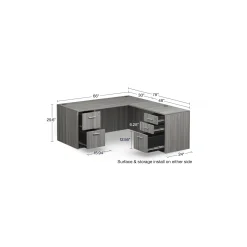 At Work Reversible L-Shaped Desk - 66