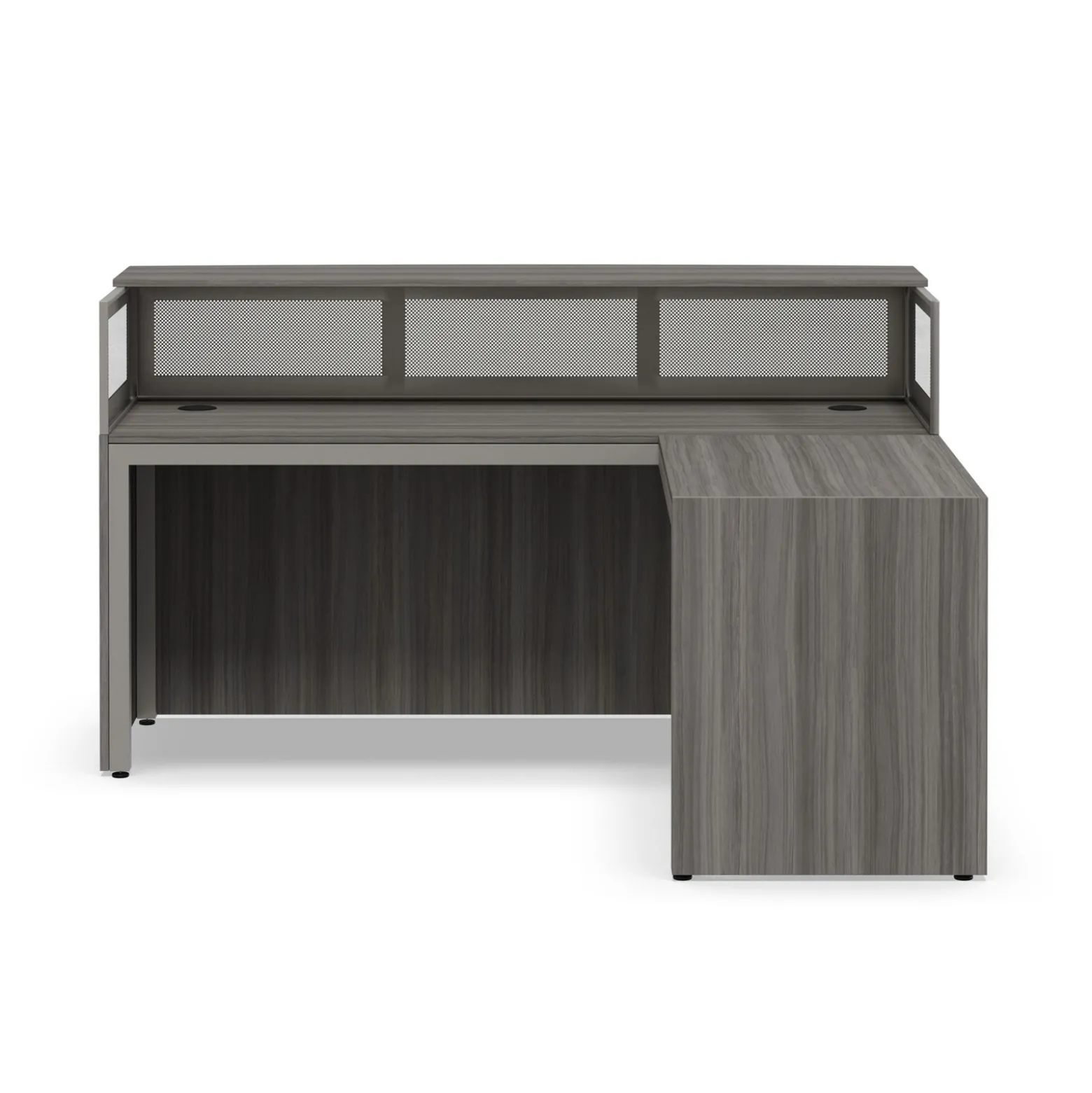 At Work Reversible L-Shaped Reception Desk - 75"W x 66"D
