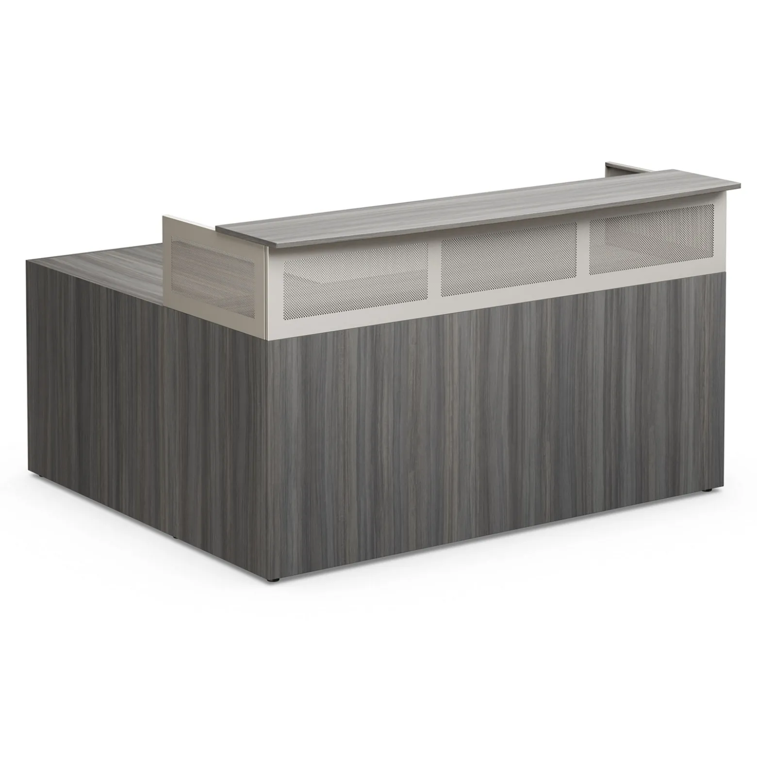 At Work Reversible L-Shaped Reception Desk - 75"W x 66"D