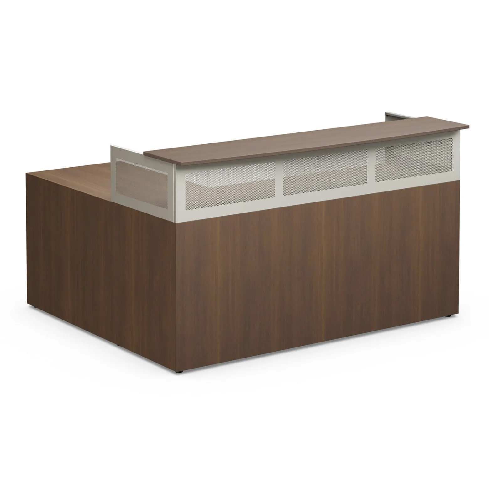 At Work Reversible L-Shaped Reception Desk - 75"W x 66"D