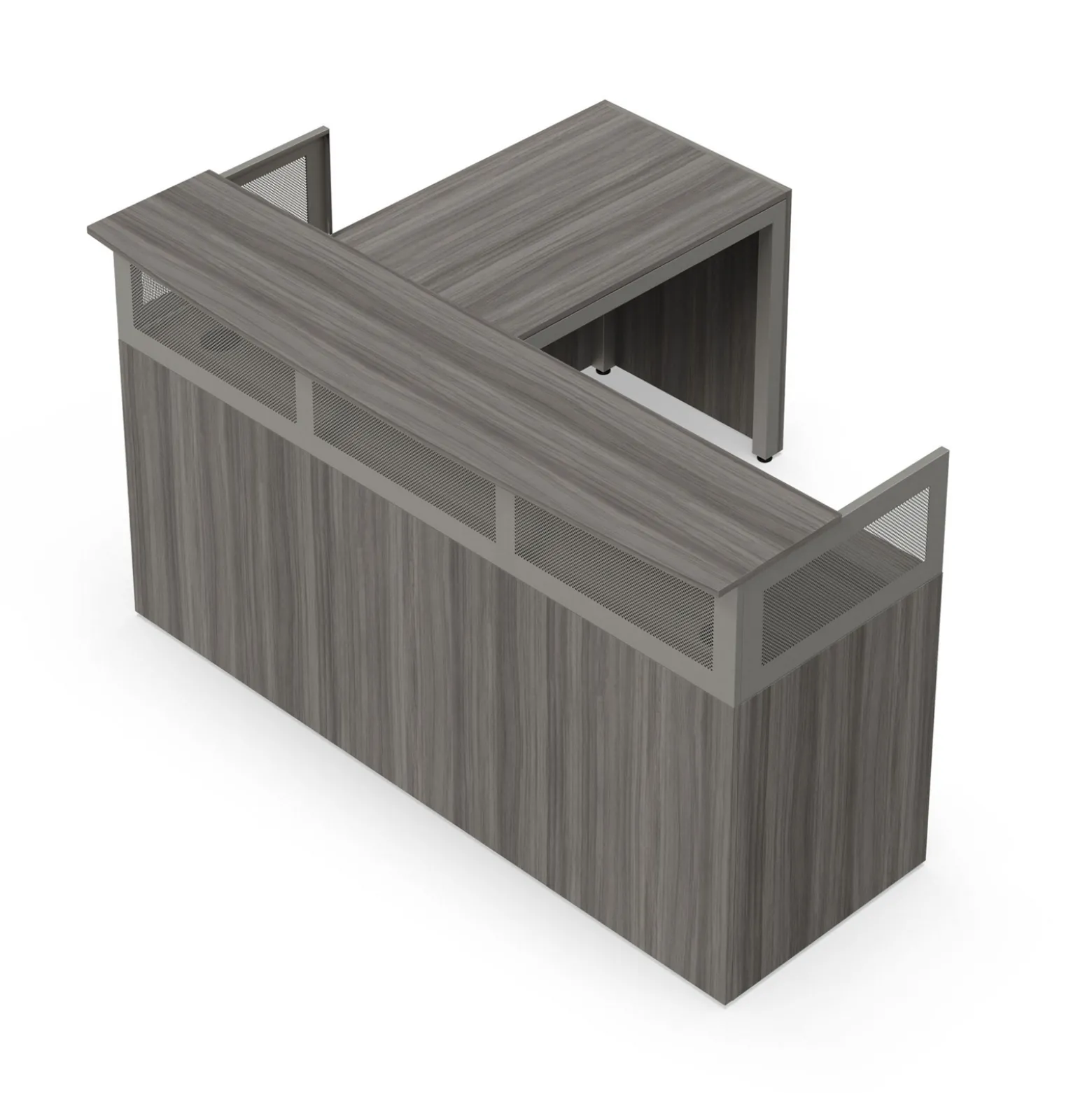 At Work Reversible L-Shaped Reception Desk - 75"W x 66"D