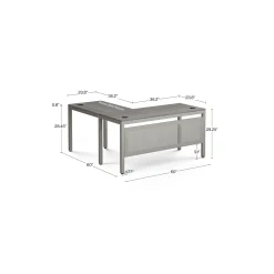 At Work Reversible L-Shaped Desk with Mobile Pedestal and Bookcase Set