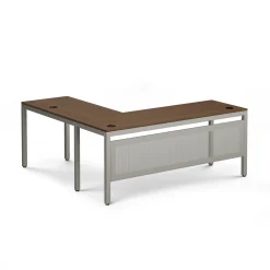 At Work Reversible L-Shaped Desk with Modesty Panel - 72
