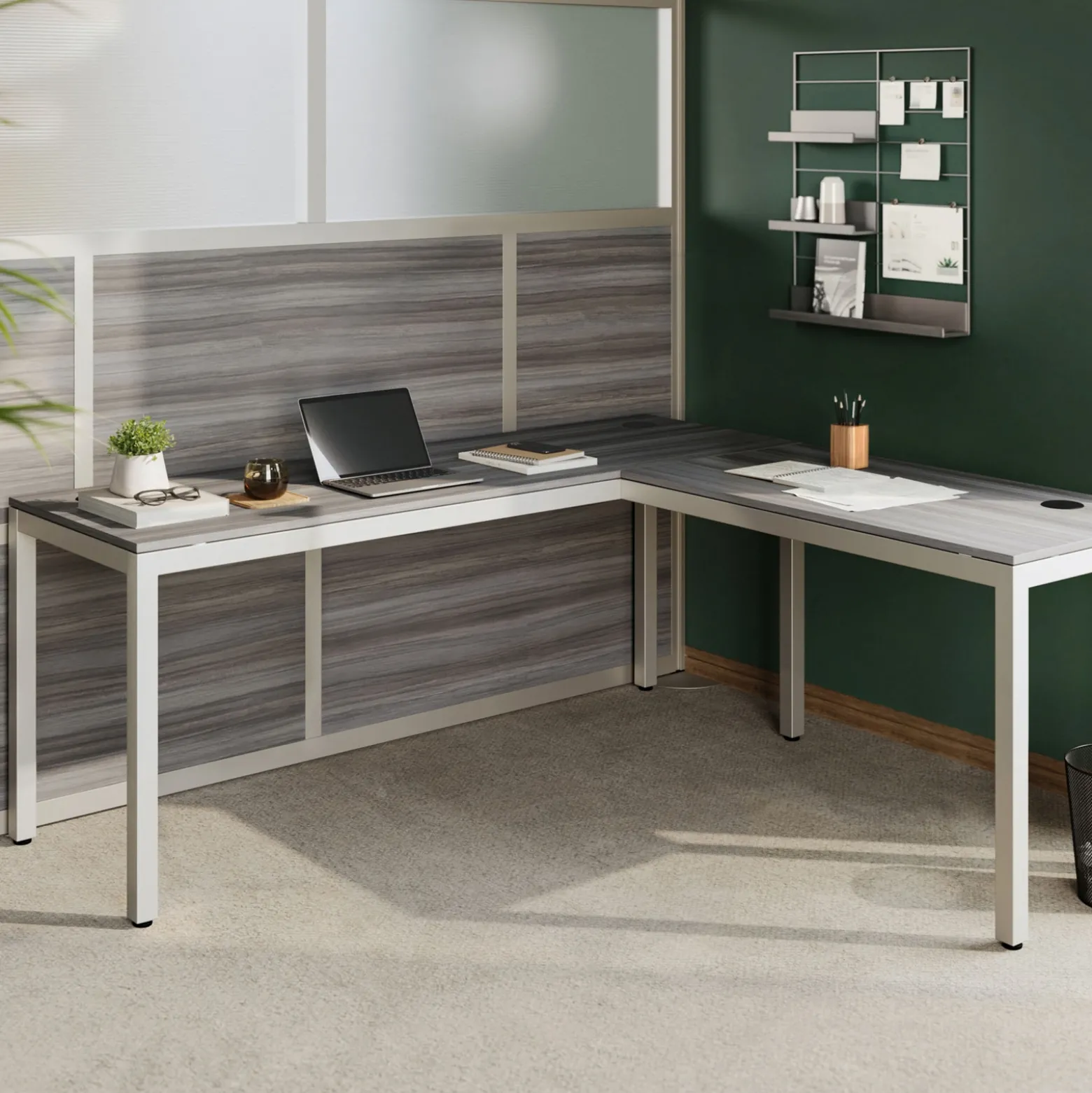 At Work Reversible L-Shaped Desk - 72"W x 72"D