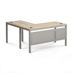 At Work Reversible L-Shaped Desk with Modesty Panel - 72"W x 60"D