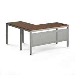 At Work Reversible L-Shaped Desk with Modesty Panel - 72